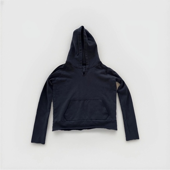 Frank & Eileen Tee Lab Hoodie Raw Edge Distressed Black S - Picture 2 of 8